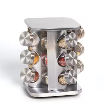 Condimentero de vidrio de 16 piezas